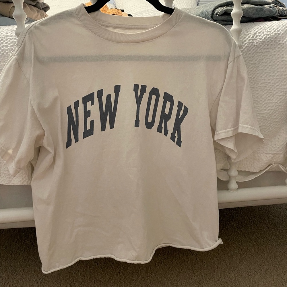 White PacSun NY top